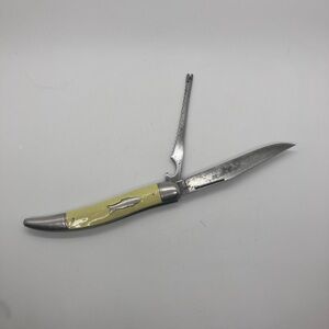 Yellow Fishing Knife Imperial made in USA fillet scale vintage